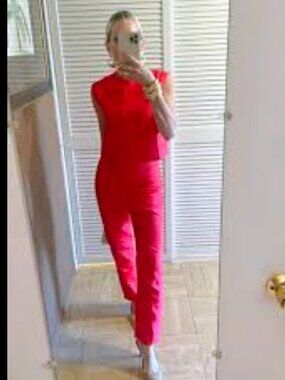NWT Julia Amory Lipstick Red Jackie Pant - Size Small